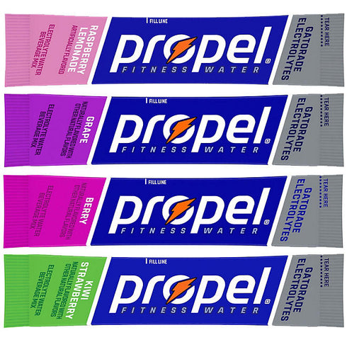 Propel Powder Variety Pack, 1 oz. 40 Pack - Electrolyte-Enhanced Drink Mix, Assorted Flavors, Zero Sugar, Perfect for Hydration, Workouts, or On-the-Go Refreshment